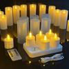 4/6/12Pcs LED Flameless Tea Light Candles USB Rechargeable Battery Operated Fake Candles For Wedding Valentine Home Party Decor