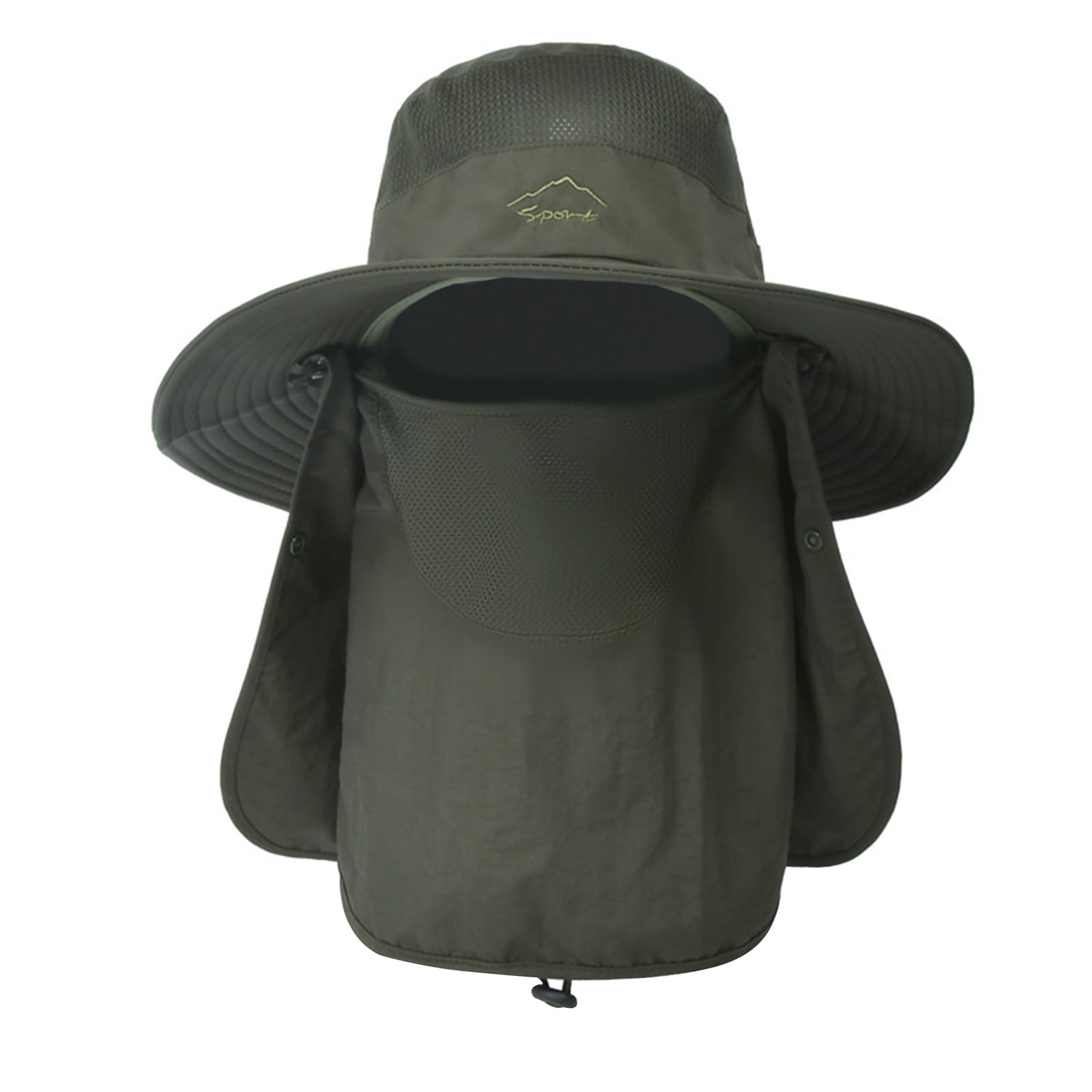 Safari Hat with Fishing Fishing Face Hiking Sun Hat for UV Army Green [Goture] Hat, Hat, Cover, Hat, Men, Water-Repellent, UPF50+ Protection,