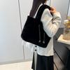 Puffer Handbag Women's Bag Faux Fur Shoulder Bag Autumn Winter Plush Tote Bag Casual Fuzzy Large Capacity Shopping Bag 2023 New