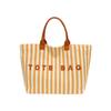 Striped Women's Handbag Large Capacity Shoulder Bag Casual Striped Canvas Tote Bag  Beach