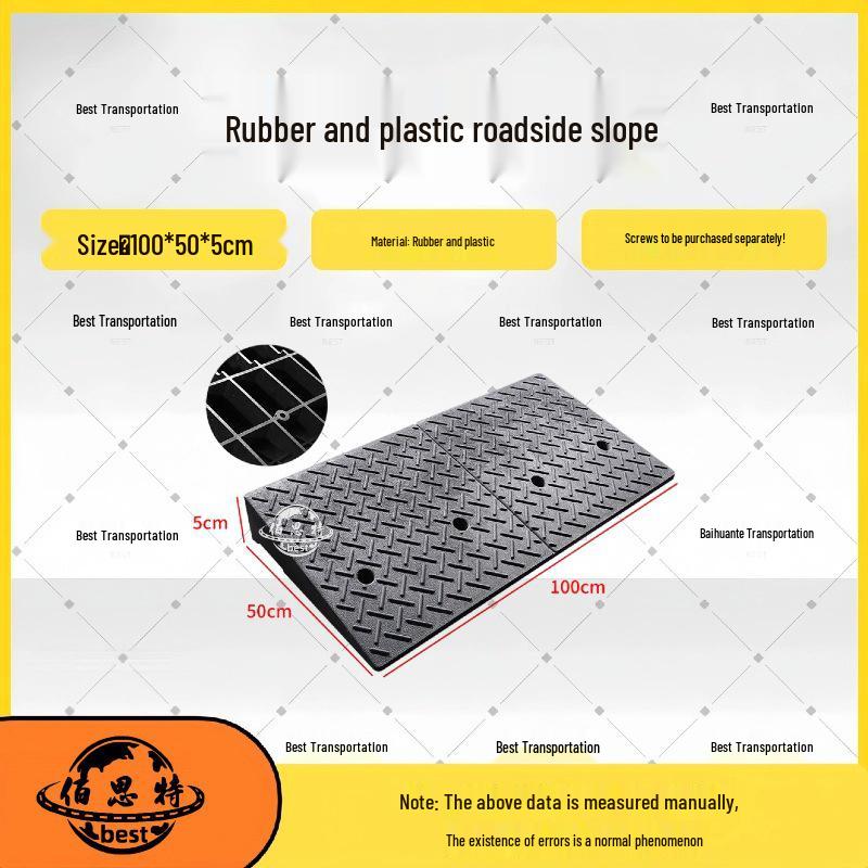 Household Rubber Threshold Ramp for Curbs and Slopes: Car and Road Edge Climbing Pad