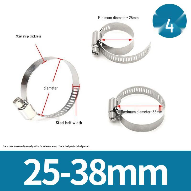American Style 201 Stainless Steel Hose and Pipe Clamp for Ventilation and Communication Applications