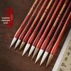 Rosewood Multi-Style Calligraphy Brush Set: Bristle, Wolf, Sheep Hair; Seal, Clerical, Running Script; Ou, Liu, Yan, Zhao Styles.