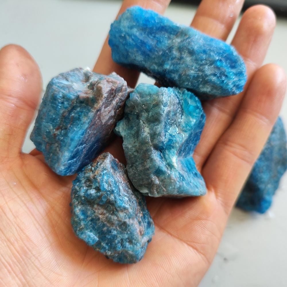 Natural Stone Blue Apatite Raw Minerals Crystal Stones Crystals Healing Reiki Home Decoration Spiritual Products Meditation