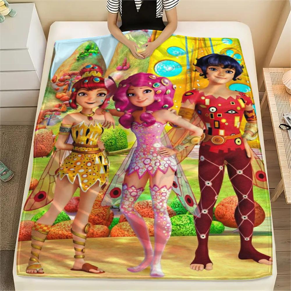 1PC Mia And Me Print Flannel Blanket, High Quality Comfortable for All Seasons, Home Decor, Warmth and Comfort, Perfect for Christmas Gifts 89