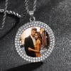 European Hip Hop Personalized Round Photo Men's Necklace