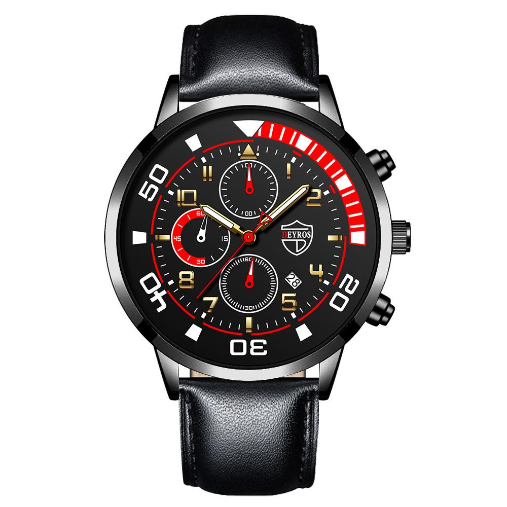 Steel Belt Watch Men'S Automatic Luminous Calendar Quartz Watch