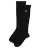 WEGO Compression Antibacterial and School Sizes Black Women's Hosomi-chan Socks, Odor-Resistant, Logo, Girly, 23-25cm,