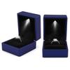 4 Colors Fashionable LED Lighted Ring Storage Box Jewelry Display Case Gift