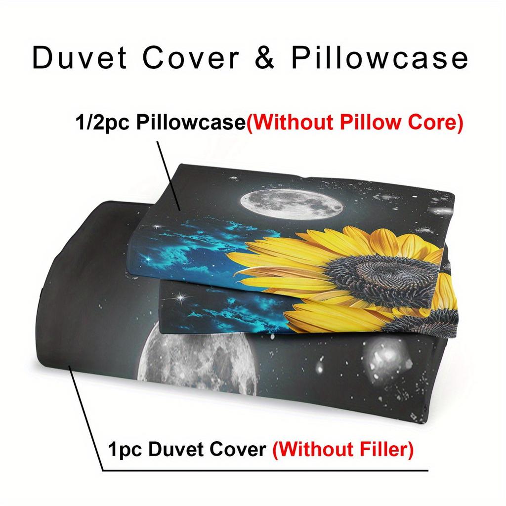 2/3 Pcs Duvet Cover Set Sunflower Duvet Cover Set Flower Duvet Cover Set Butterfly Duvet Cover Set Sunflower Bed Sheet