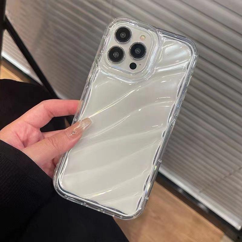 

Подходит для чехла для мобильного телефона iPhone 15 Pro, узор «Водная волна», Apple 13Max, прозрачный, противоударный, полная защита, 14, защитный чехол, мягкий Apple 15Plus