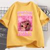 Fun and humorous cat summer boy and girl fashion Polyester short sleeved T-shirt top