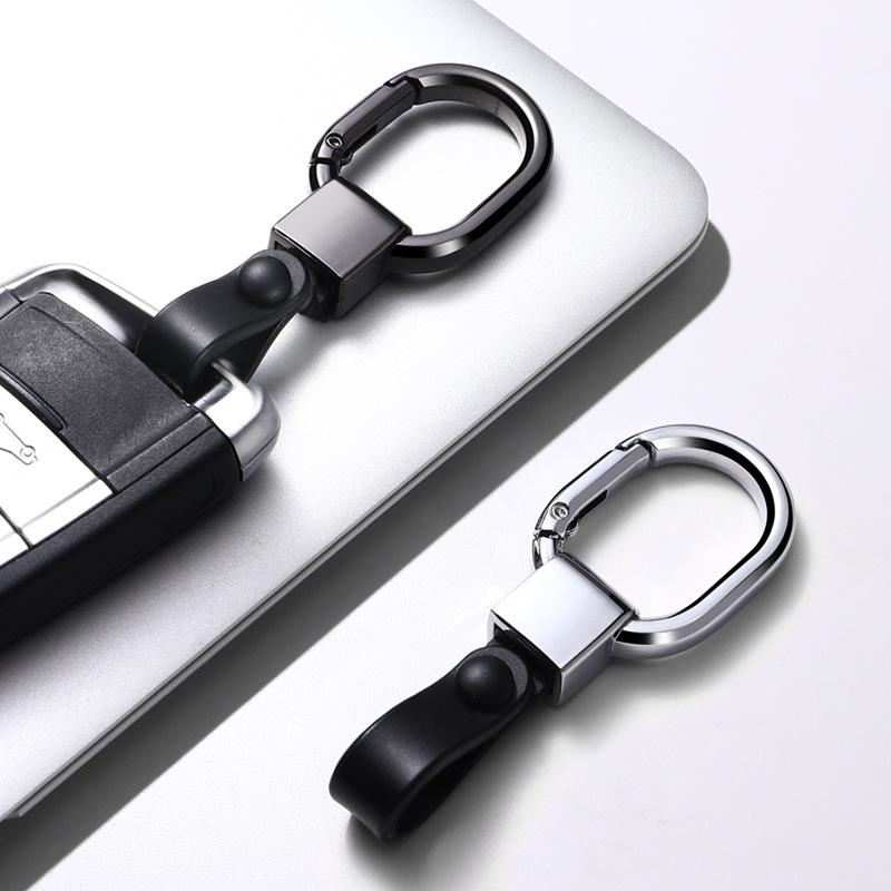 Luxury Zinc Alloy Keychain Pendant - Men's Waist Hanging Ring