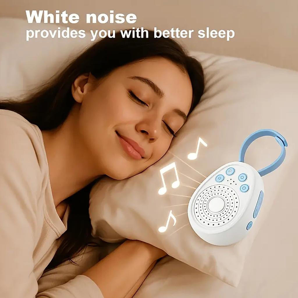 White Noise Machine for Baby Sleep with 20 Soothing Tracks, 4 Sound Types, Portable Sleep Aid for Infants, Rechargeable