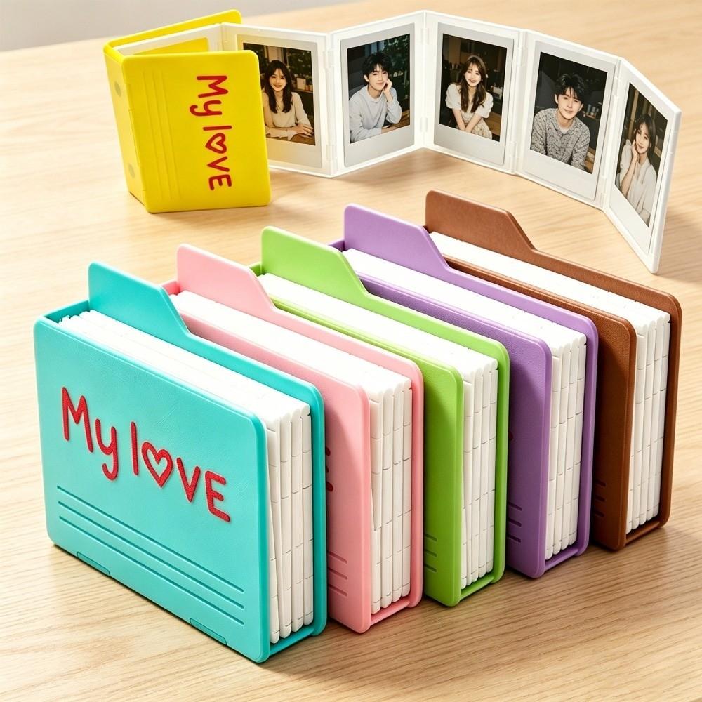 Creative Folding Album Foldable Photocard Holder Open Folder Accordion Photo Album DIY