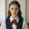 Bow Tie Adjustable Length Soft Touch Pure Color Neck Tie Formal Occasions Business Weddings Parties Outfit Accessory