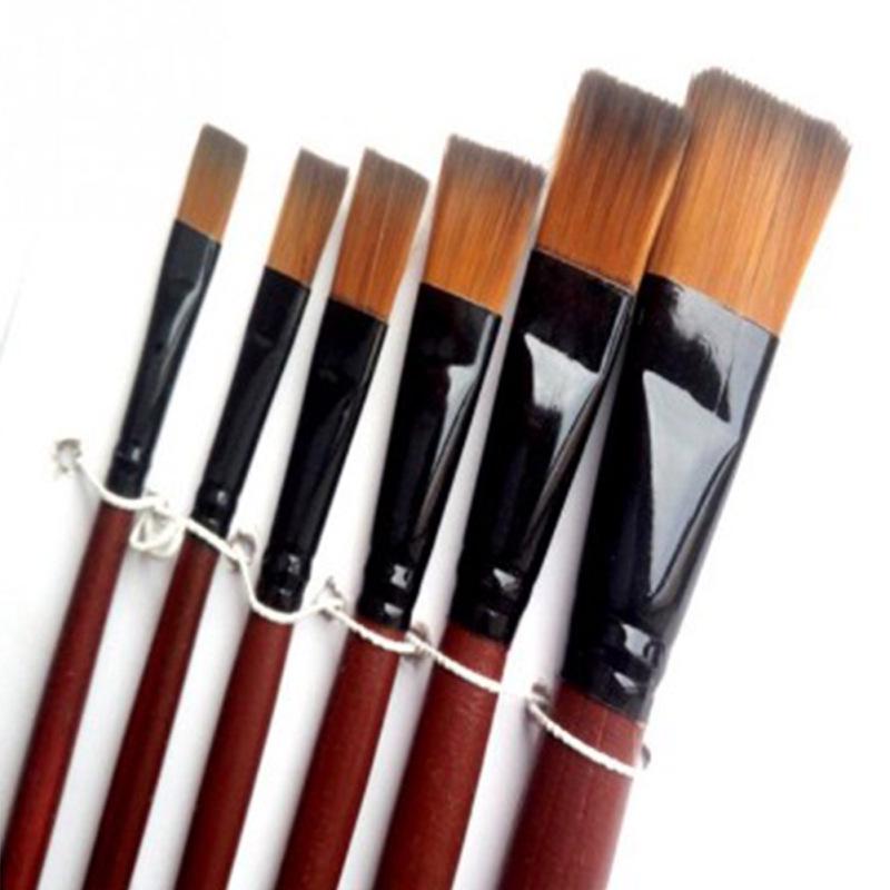 6 Peças/conjunto Pincéis de Pintura Artística Canetas Estudantes Pincel Acrílico Caneta Aquarela Suprimentos de Arte