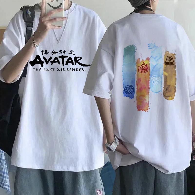 Mode Mange T-Shirt Avatar Der Letzte Luftbändiger Y2k Shirt Streetwear Appa Yip Lässiges T-Shirt Hip Hop Harajuku T-Shirts Oberteile Kleidung