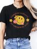 Women's Spanish Alphabet - Print T-Shirt - Spanish Language Learning, Casual Short Sleeve Round Neck Blouse for Spanish Class & Casual Attire