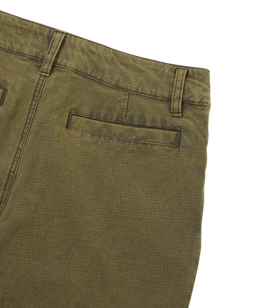 WELLBEING EXPRESS Washed Boots Cut Pants Khaki