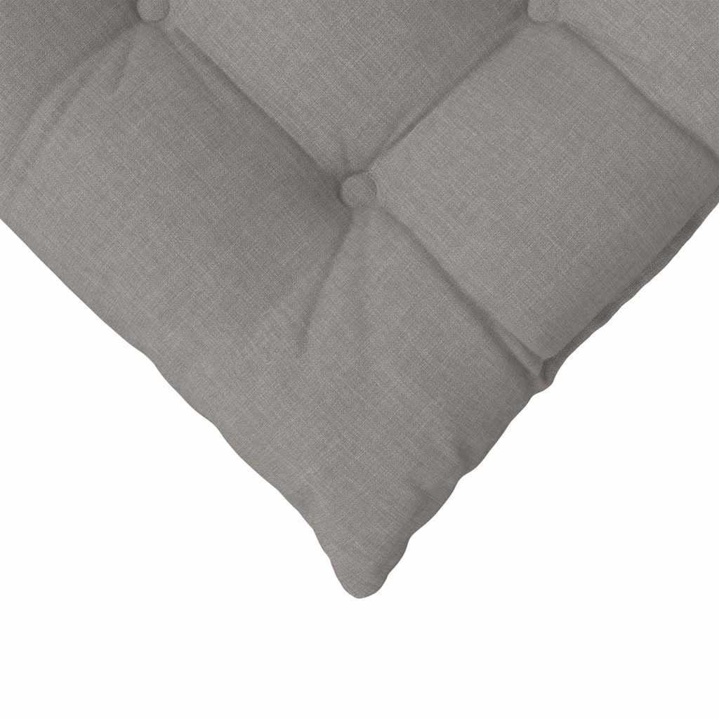 Seat Cushion Set 4 Pcs Taupe 40 X 40 X 6 Cm Fabric