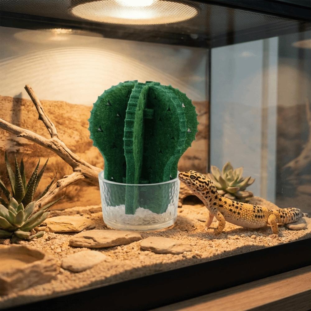 Cactus Shaped Reptile Humidifier Physical Humidification Moisturizing Simulation Plant Humidifier Decorative
