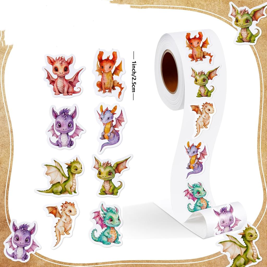 1 Roll Pack Animal Stickers Party Favor Tag Stickers
