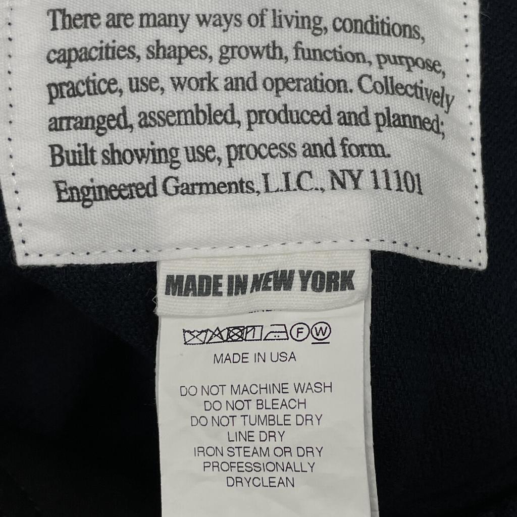 Engineered Garments Navy 25 Stainless Steel Cotton Linen Fatigue Shorts QT162 Bottoms XS NavyUsed