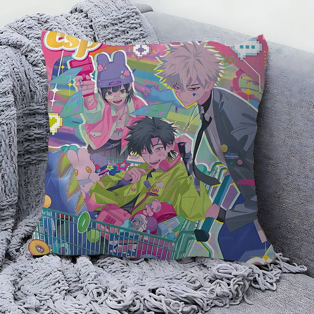 Link Click Anime Cushion Cover Polyester Sofa Cushions Decorative Throw Pillows Home Decoration Pillowcover