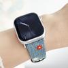 Compatible Embroidered Daisy Watch Strap for Apple Watch Series 11, Huawei FIT4, and Xiaomi 9Pro.