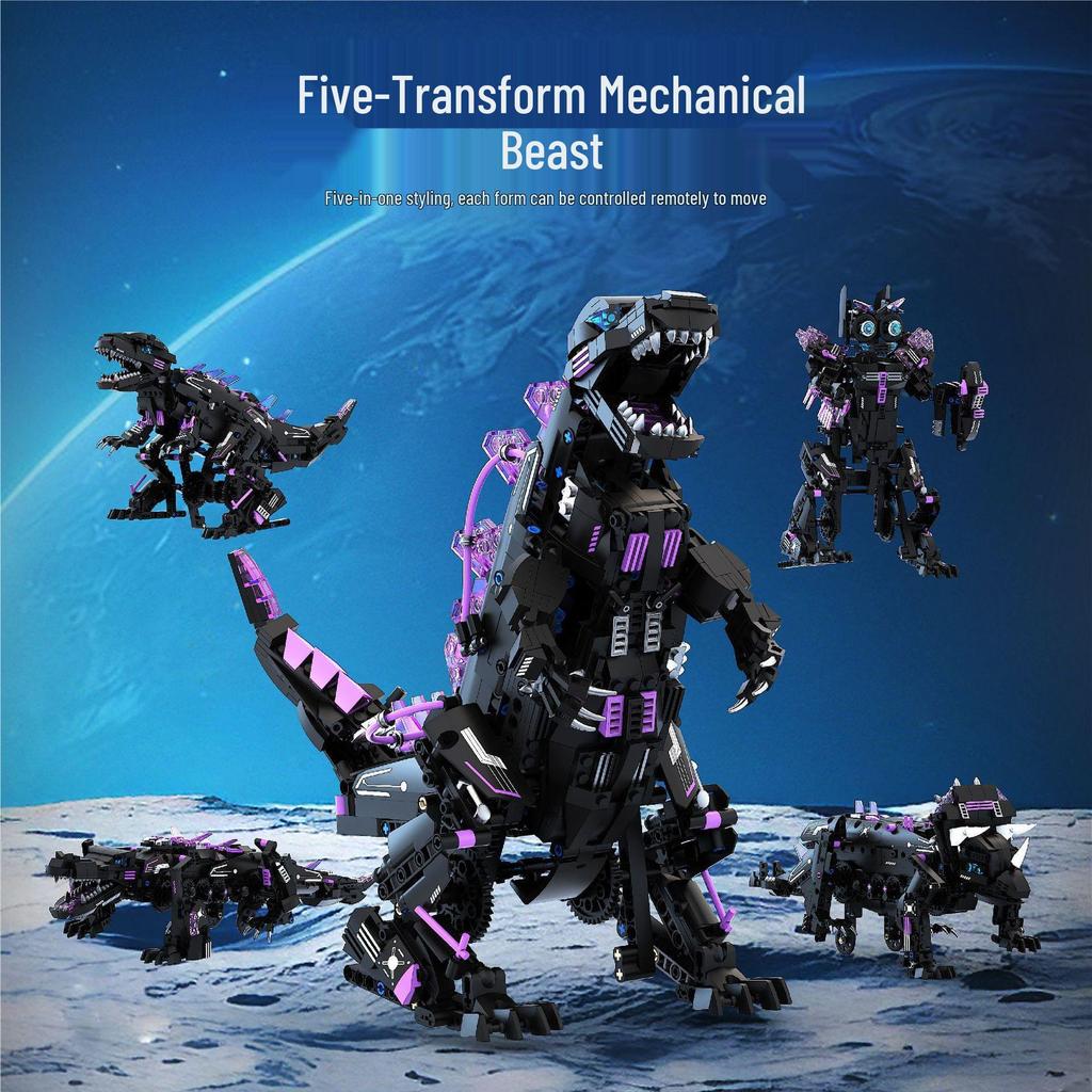 Five-in-One Programmable Wall-E Robot: Assembly Building Blocks, Electric Science Education, Remote Control, Compatible with Lego