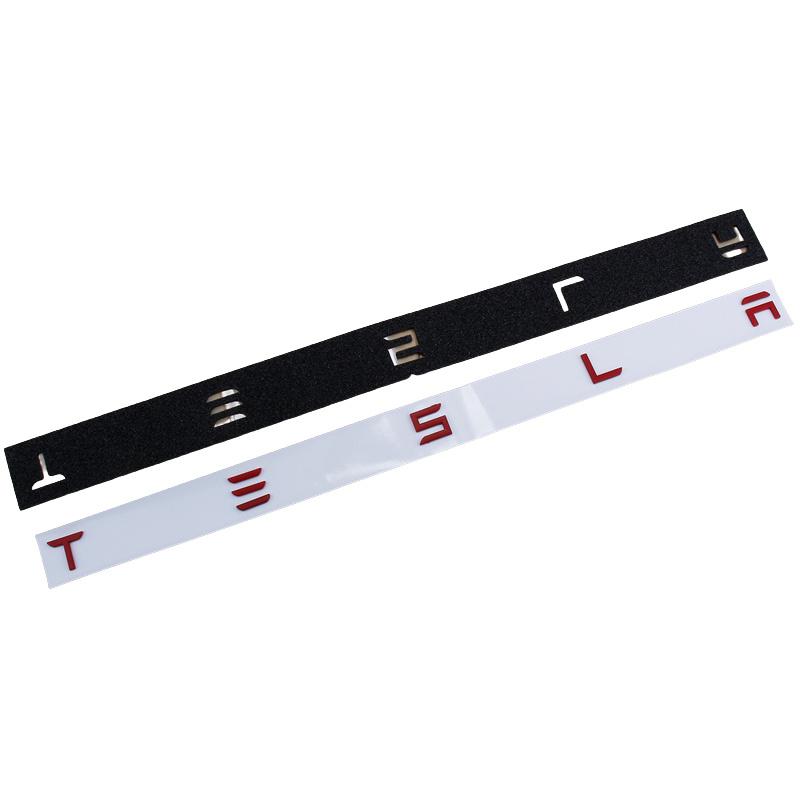 1pcs ABS Car Letter Rear Tailgate Trunk Decals Emblem Badge Sticker Decal for Model 3 Model X Model S Model Y DUAL MOTOR