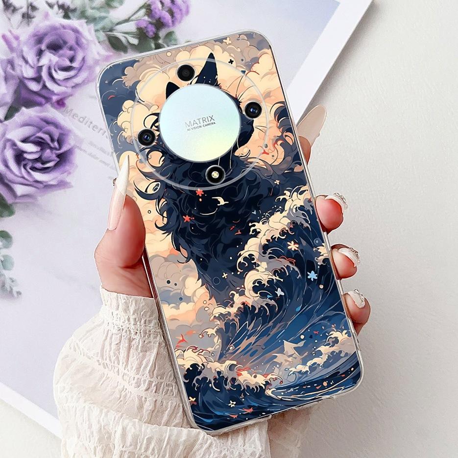 For Honor X9a Case Magic5 Lite Popular Luxury Painted Cover Soft Slim Phone Case For Honor Magic 5 Lite HonorX9a Back Cover Bags