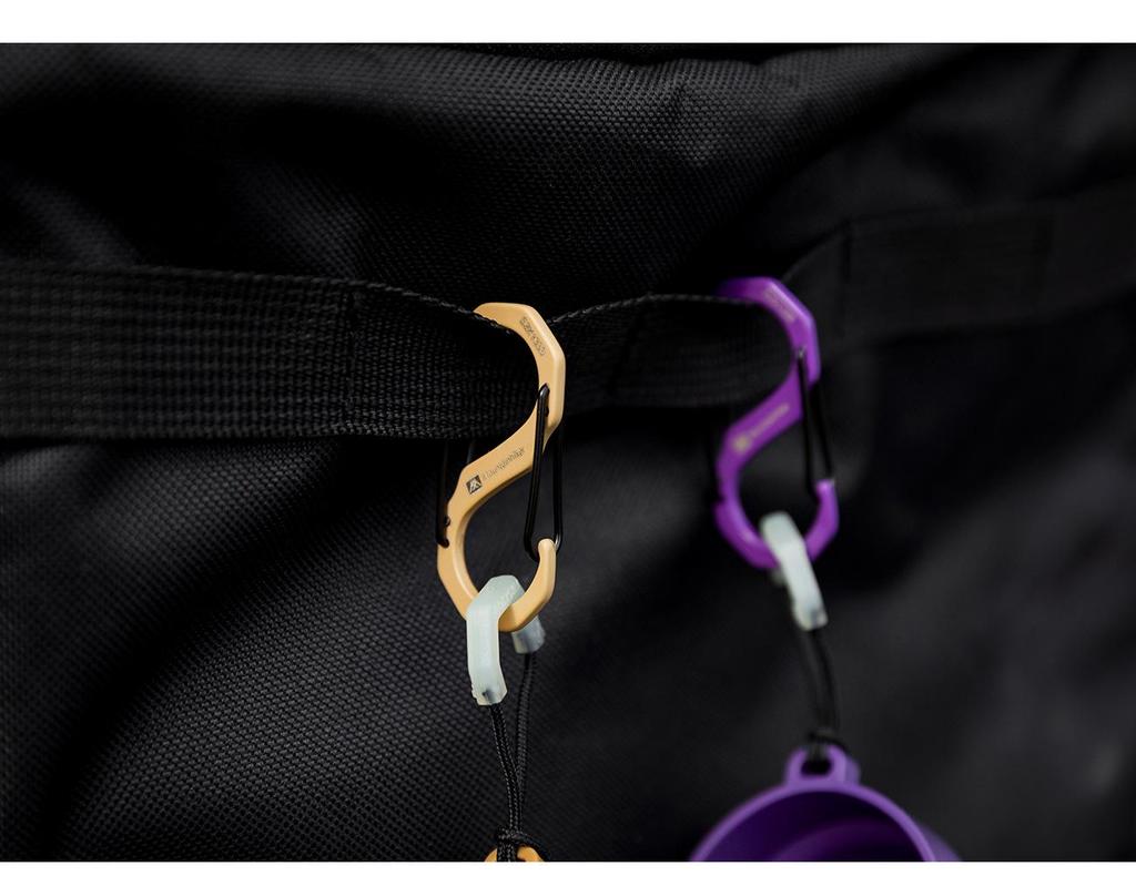 S-Shaped Multi-functional Stainless Steel Carabiner for Backpack and Mountaineering