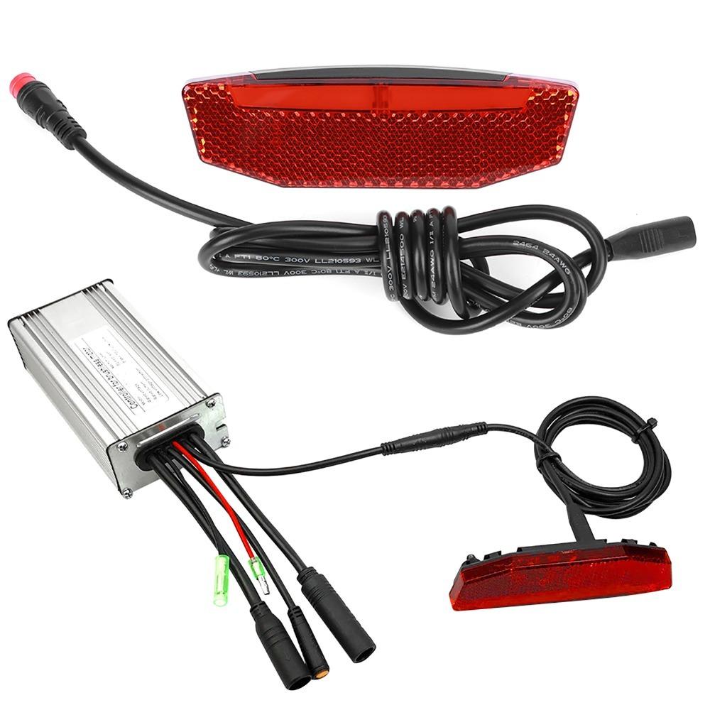 Red Ebike Rear Tail Light 6V-60V Voltage Riding LED Light Durable LED Warning Light  Electric Bike