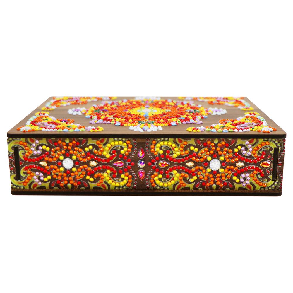 Mandala Diamantová malba Úložný box na šperky DIY Pouzdro na vrtáky speciálního tvaru Umění