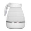 Foldable Travel Electric Silicone and Stainless Steel Rapid Boiling Foldable Electric Kettle Kettle, 0.6L (White)