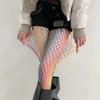 Farbverlauf Fischernetzsocken Kinder Frühjahrs- und Herbstmodelle y2k Subkultur Nische Hohlstrümpfe Sexy Babes Leggings