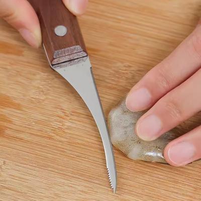 Cuchillo para Desvenar Camarones de Acero Inoxidable Limpieza Doméstica Intestinos y Corte de Buche de Pescado Cuchillo para Cortar Dorso y Cola de Camarones Herramientas
