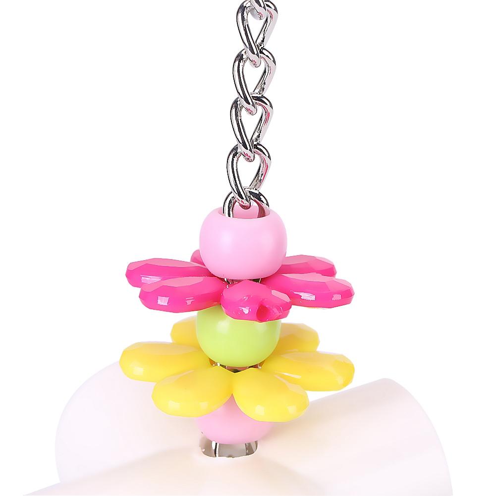 Parrot Budgie Cockatiel Colorful Acrylic Chewing Hanging Toy for Pet Bird Cage
