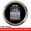 Ized 85mm 3 In 1 Gauge GPS Speedometer + Clock Hourmeter+Voltmeter Digital TFT Screen Speed Meter For Marine Auto Car Boat
