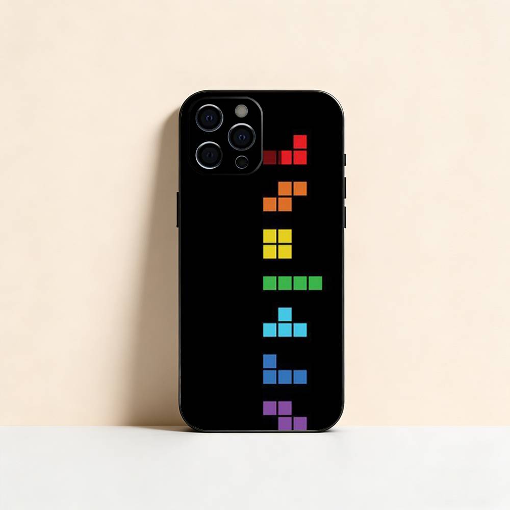 Retro Tetris Pixel Art Phone Case Silicone Soft For IPhone 17 16 15 14 13 12 11 X XR Plus Pro Max Plus iPhone16