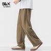 Baleno Men's S&K Series Tencel Blend Straight Fit Casual Pants