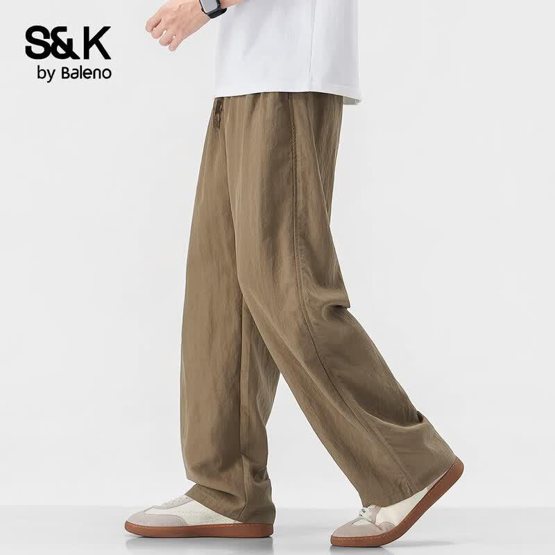 Baleno Men's S&K Series Tencel Blend Straight Fit Casual Pants