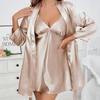 Evropské a americké pyžamo jednobarevné imitace hedvábí krátká noční košilka sexy set s ramínky noční košilka oblečení na doma