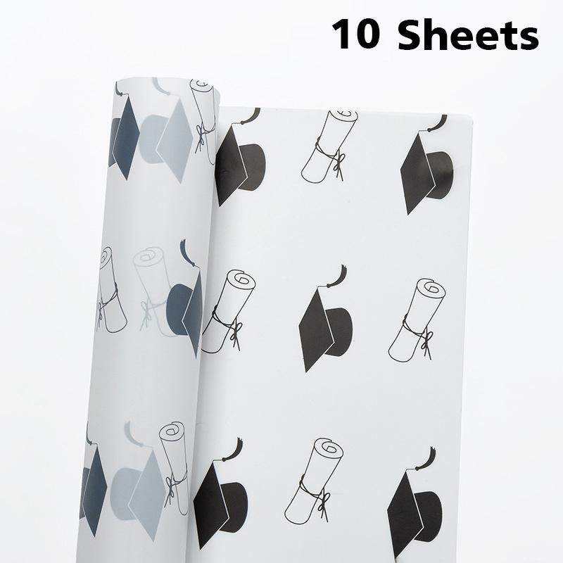 

5/10 шт. рулон с рисунком книги, упаковочная бумага, перламутровая пленка, упаковочная бумага для цветов, упаковочный материал, подарочная бумага для цветов, водонепроницаемая 57x57 см 10pcs