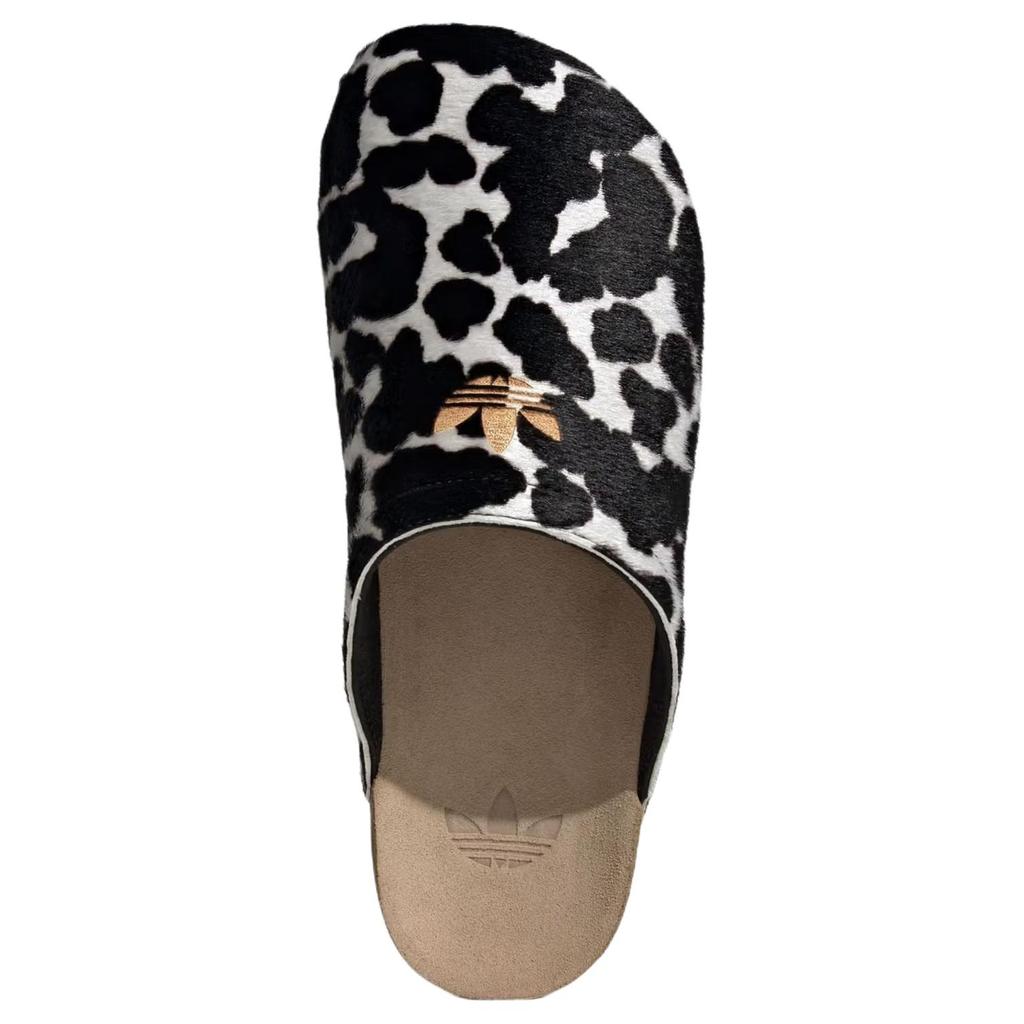 Adidas Originals Adimule Cow Print Comfortable Fitting Slide Sandals Unisex Footwear Black White KI0407
