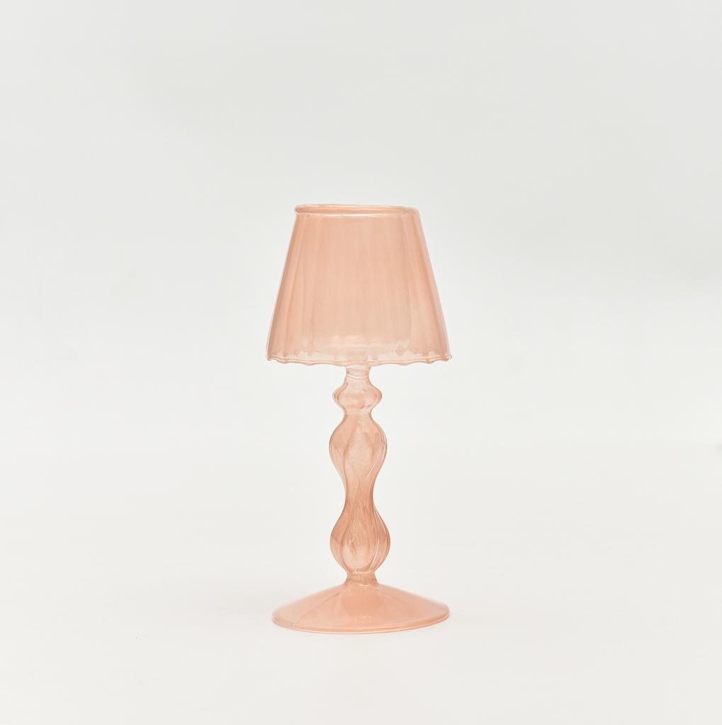 European Transparent Glass Table Lamp Style Candle Holder Striped High Foot Wedding Home Decor
