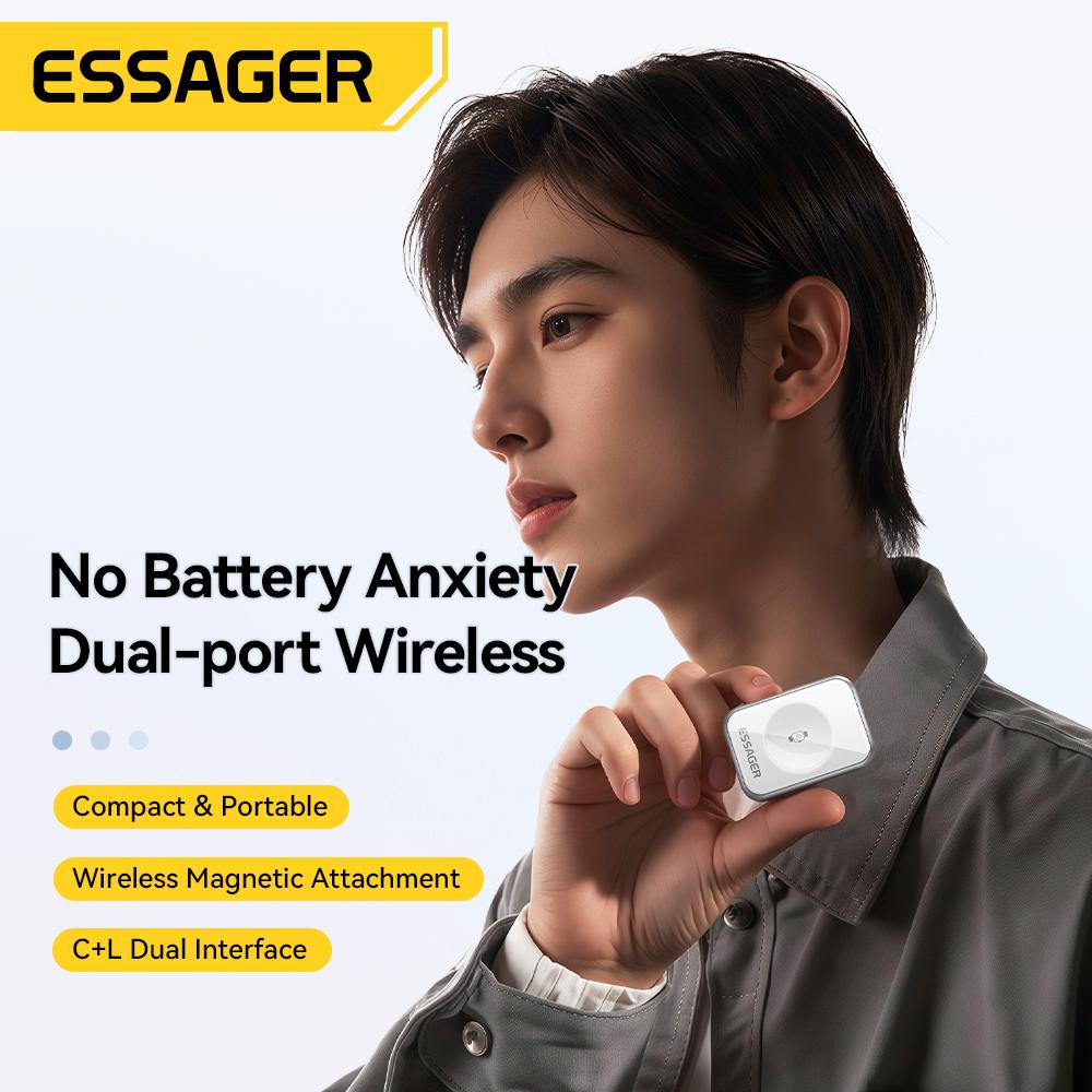 Essager Magnetic Wireless Watch Charger For Apple Watch S2-S11 Series SE Series Ultra Series 5W Portable Type-C/Lighting Charger