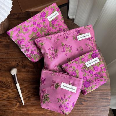 Portable Canvas Cosmetic and Toiletry Bag